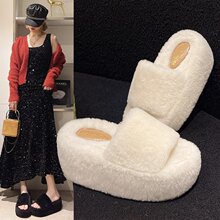 8CM���ëë��ЬŮ�⴩2024�¿��ﶬ�Ӽұ�ů����Ь���l���l