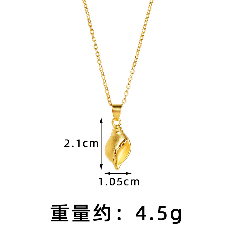 Nuevos productos de oro de arena vietnamita simple pequeño colgante de caracol de moda para chicas de lujo ligero de lujo de alta calidad en línea joyas