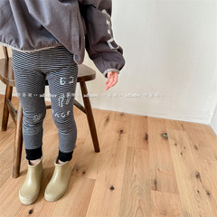 Children's Spring Collection 2024 New Girl's Spring Letter Print Leggings Pants Children's Pants 123531