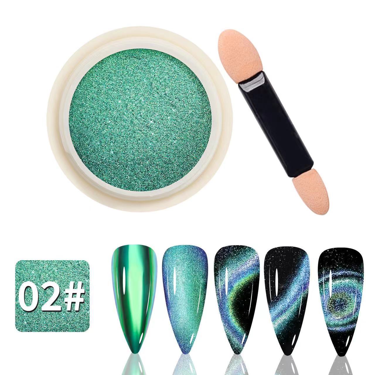 Polvo de ojo de gato 5D de alta calidad, polvo de ojo de gato de cristal, polvo de ojo de gato francés, polvo de absorción magnética súper fuerte.