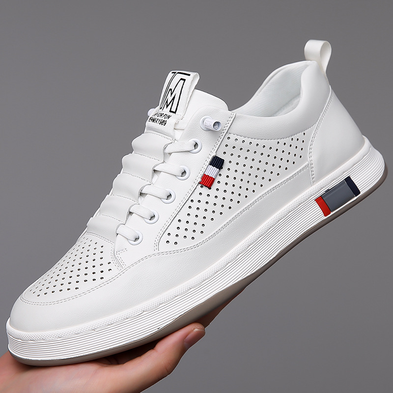 Men's Shoes, Summer Hollow Hole Shoes, Casual Leather Sandals, Men's Breathable Sports Sneakers, White Shoes, Trendy Drop Shipping Men's Shoes, Summer Hollow Hole Shoes, Casual Leather Sandals, Men's Breathable Sports Sneakers, White Shoes, Trendy Drop Shipping
