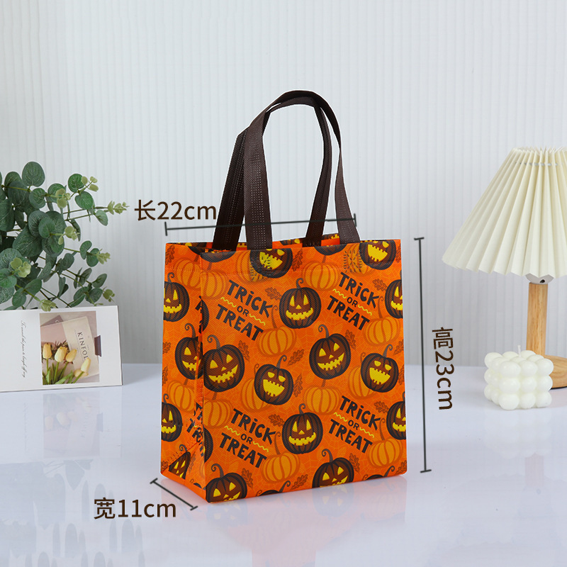 クロスボーダーハロウィン不織布バッグカボチャコウモリゴーストハロウィンキャンディ包装ポータブル防水子供のギフトバッグ|undefined