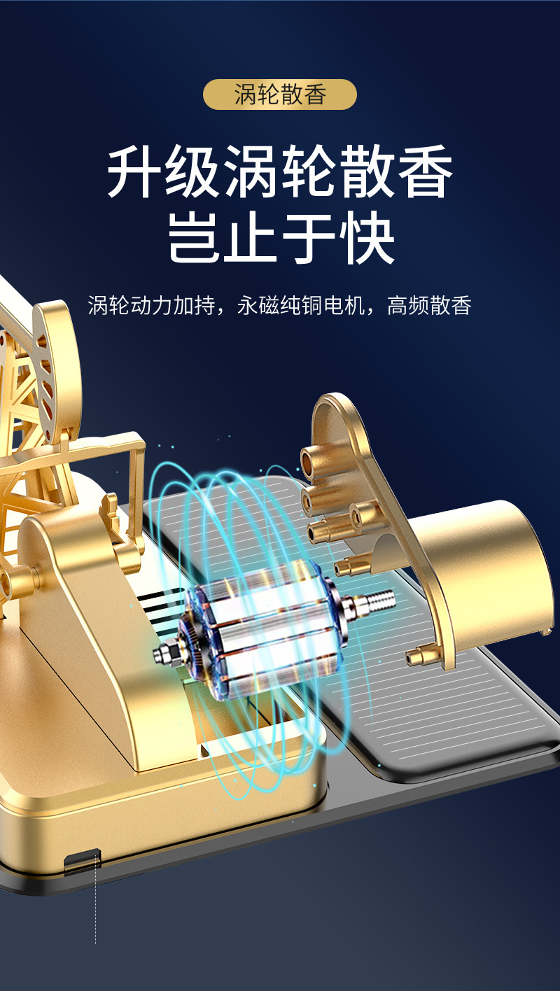 Solar Oil Pumping Unit Car Ornaments Car Center Console Decorations Oil Field No. 1 Car Perfume Aromatherapy