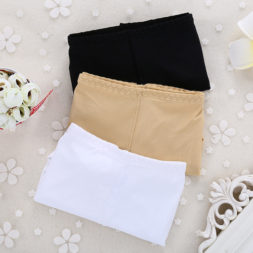 Seamless Ice Silk Mid-Rise Thin Breathable Teenage Panties, One-Piece Seamless Base Layer Anti-Exposure Safety Pants, Cropped Style