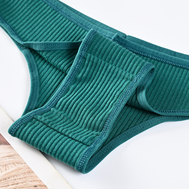 Tangas de hilo, bragas de mujer sin costuras de color sólido, pantalones T de algodón, calzoncillos de mujer transpirables de cintura baja, damas sexys