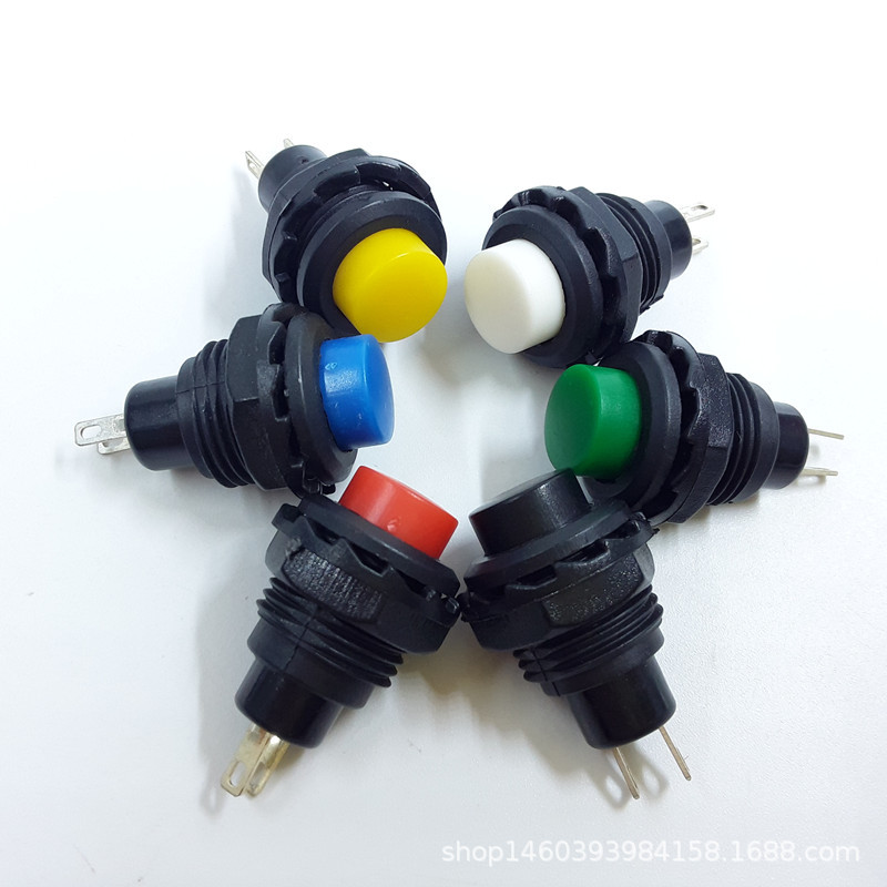 R13-502 按钮开关 自复位按通开关MA-05-BB 点动圆形 12mm