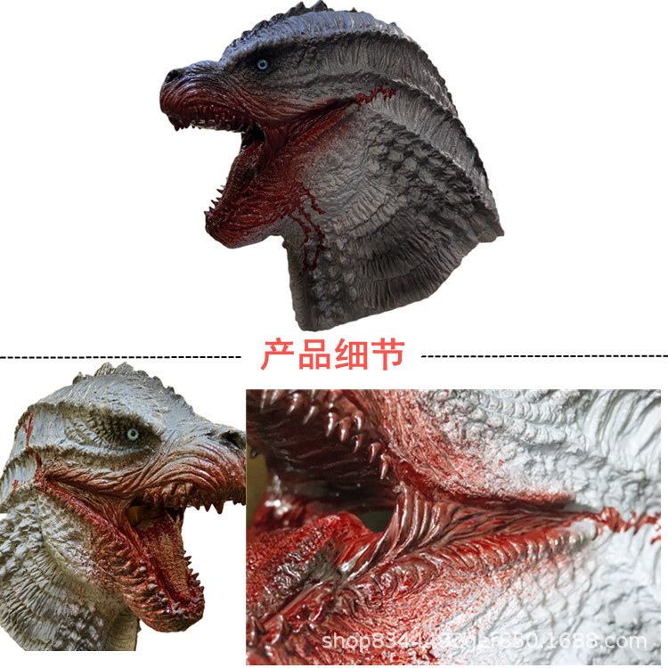 Godzilla King Kong máscara de látex tocado Halloween animal dinosaurio gorila Tyrannosaurus vestir Accesorios