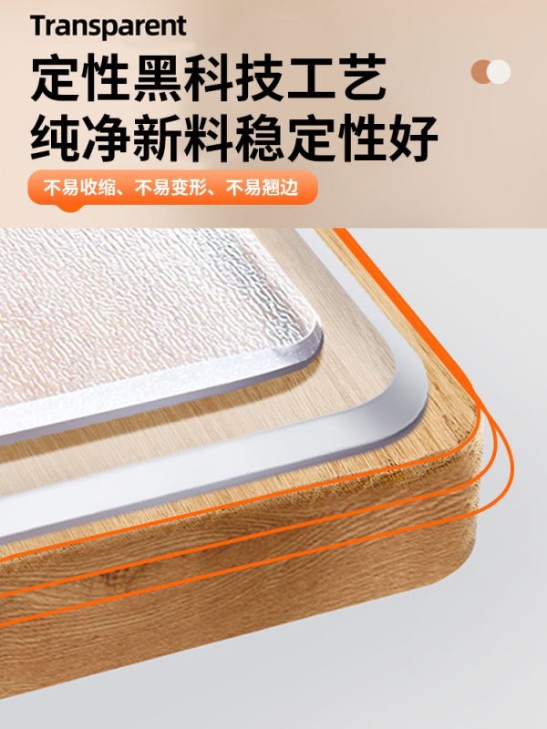 軟質ガラスデスクトップマット、洗濯不要、防水、耐油、火傷防止プラスチック PVC 透明テーブルマット、コーヒーテーブルテーブルクロス、水卸売|undefined