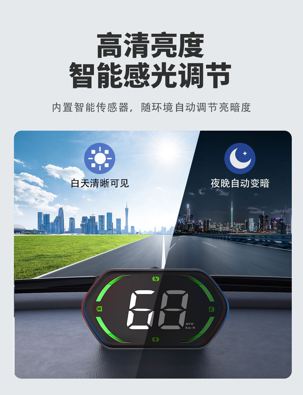 Car Hud Head-Up Display Car Gps Universal Driving Computer High-Definition Lcd Instrument New Spot G22