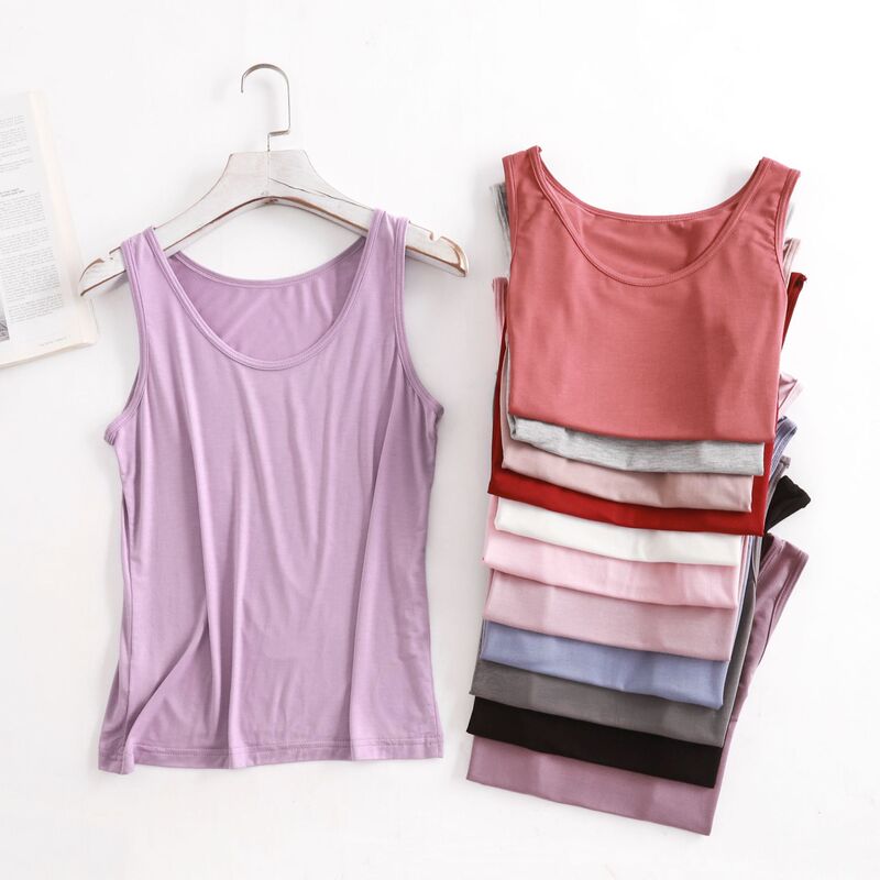 Modal Camisole Base Yoga Summer Outer Wear Base Shirt All-match Solid Color Inner Slim-fit Home Clothes