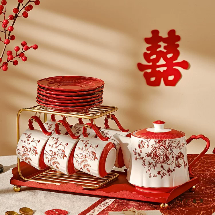 Teapot, tea cup, high quality set for home use, Birthday gift