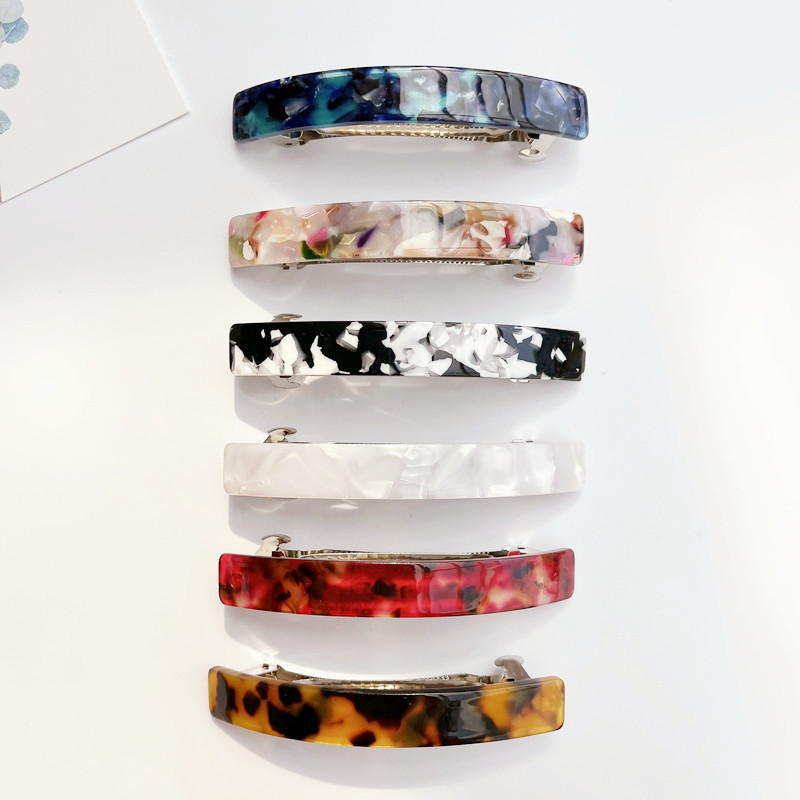 11g Weight Hair Clip Hair Accessories Type 1 Piece Quantity Holiday, Daily Occasion Acetic acid sheets Material Color Block Pattern Women's Gender Simple Style, Classic Style Style Women's Simple Style Classic Style Color Block Acetic Acid Sheets Hair Clip 2