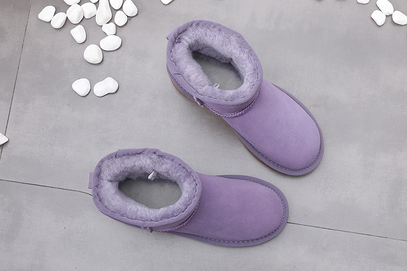 Women's short boots Flat cotton boots with lint all go with student cotton shoes_voghion.com