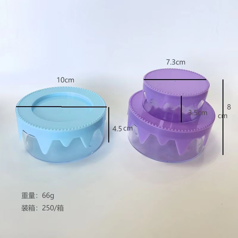 Set DIY de comida simulada para niños — material de pegamento tipo crema para manualidades, caja plástica de almacenamiento en forma de pastel