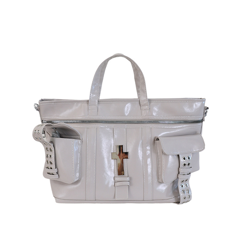 Bolso de mujer de gran capacidad de lujo ligero de hombro mochila de alto nivel de moda retro versátil Maillard bolso de mano