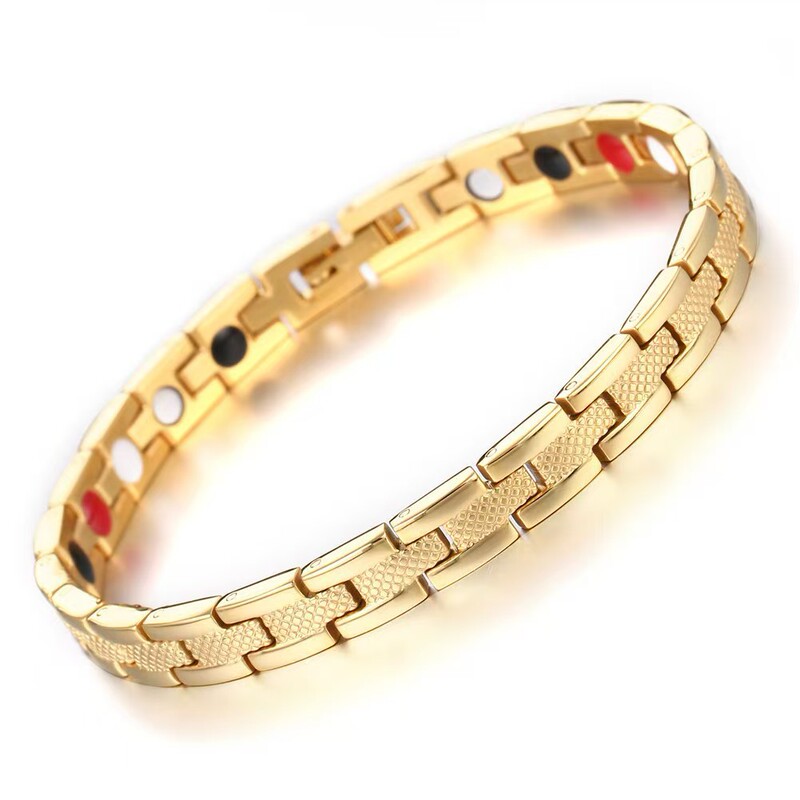 Yingqi European and American Hot-Selling Multi-Color Belt Texture Magnet Bracelet Environmentally Friendly Health Energy Jewelry Jewelry Wholesale