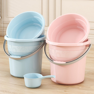 Thickened Plastic Satchel Water Bucket with Lid, Household Extra-Large Water Storage Bucket, Student Dormitory Water Bath Barrel Basin