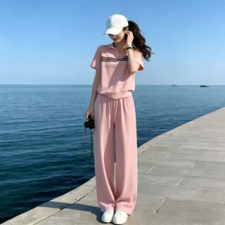 2026网红宽松显瘦洋气短裤两件套潮流运动套装女夏装新款3549
