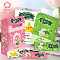 抽盒20片装车载口香糖玫瑰青提柚子味