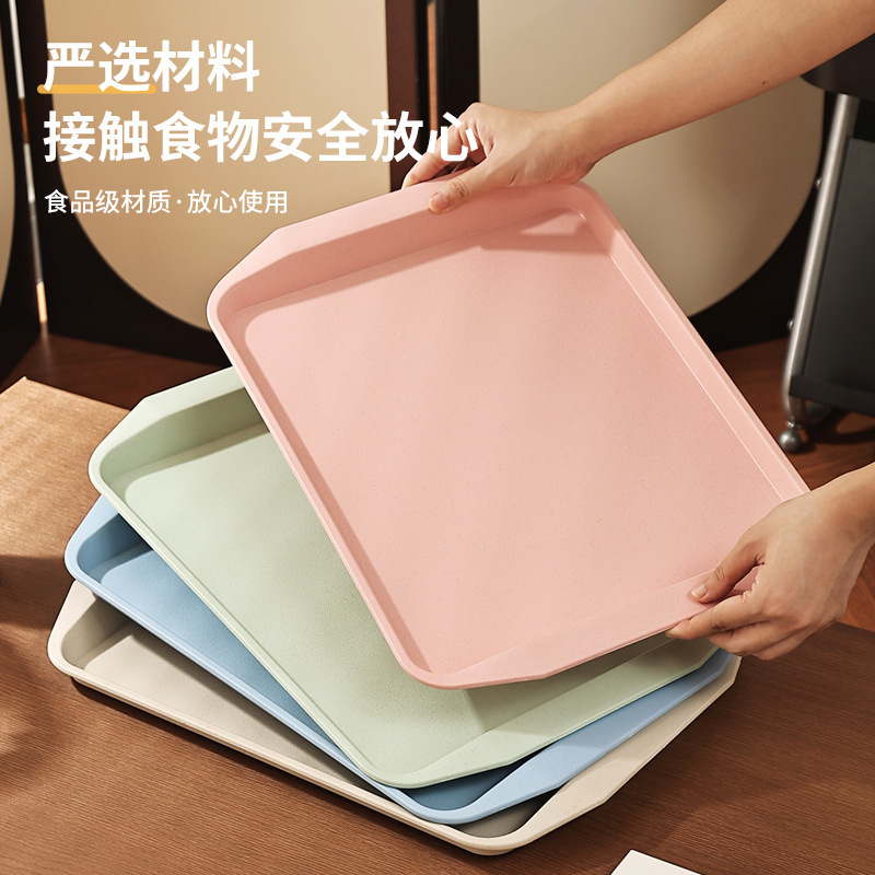 長方形トレイ商業レストランホテルサービングディッシュプラスチック滑り止めファーストフードトレイ鍋レストランディスプレイトレイ|undefined