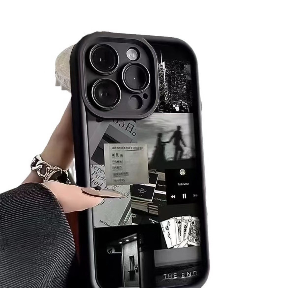 Funda para teléfono móvil iphone16 de estilo europeo y americano Apple 15promax nuevo 14pro anti-caída 13/12 personalidad 11