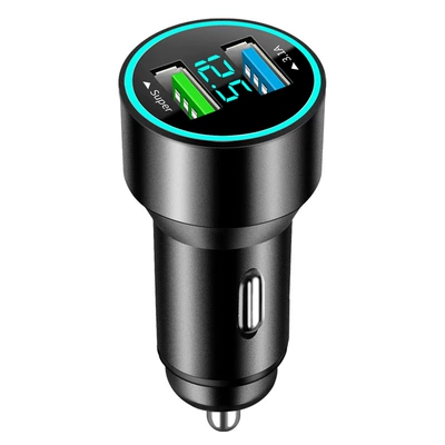 display car charger with one-to-three-belt: Mobil şarj cihazları - alloy-100w-super-fast-charge-opp-bag-black