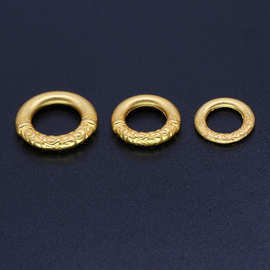 古法金保色电镀哑光中国风手串链合金饰品配件如意金箍圈跑环001