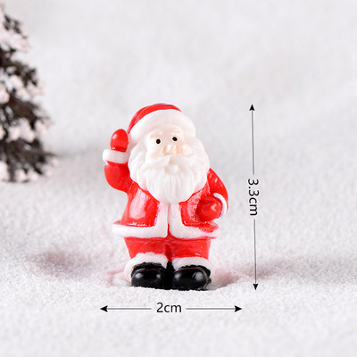 微景观微缩圣诞节DIY配件圣诞老人雪人麋鹿礼物雪橇袜子迷你摆件|undefined