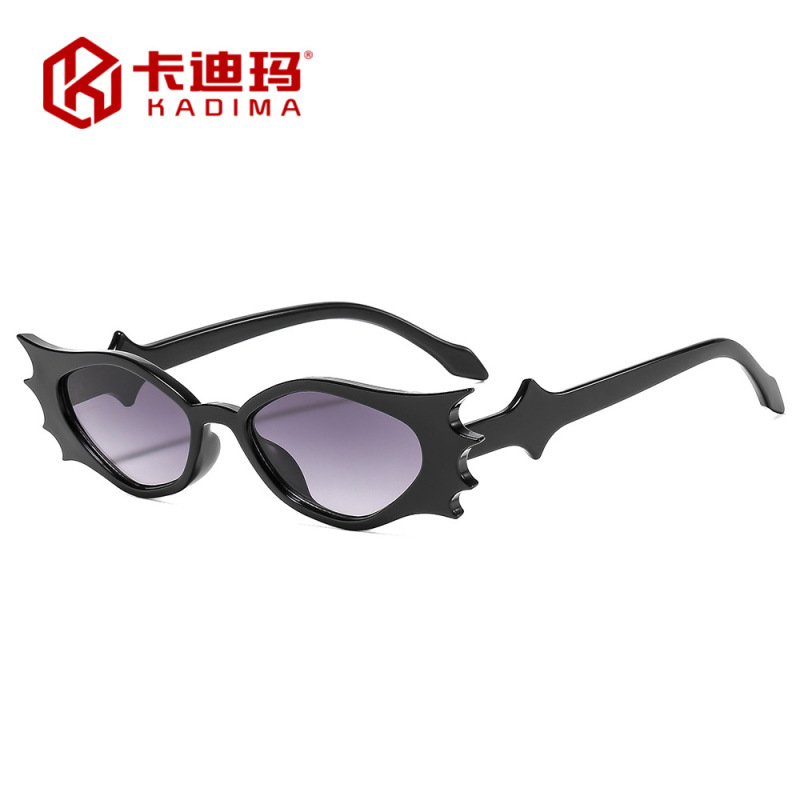 欧美新款个性蝙蝠异性太阳镜小框猫眼男女士潮流墨镜派对搞怪眼镜|undefined