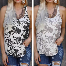 2022欧美跨境亚马逊新款外穿印花小背心女式修身百搭上衣