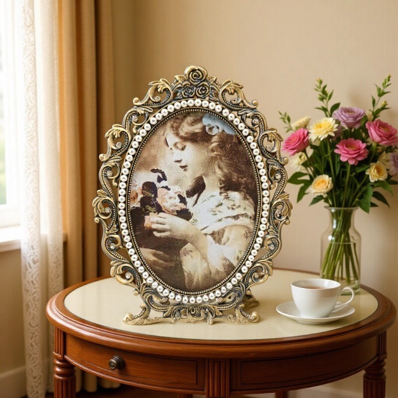 Manufacturer Large Quantity Discount Supply Simple Metal 7inch Photo Frame, Photo Studio Photo Frame, Alloy Photo Frame