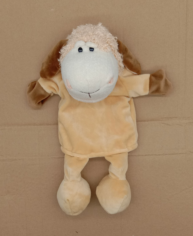 Marioneta animal León Cordero Gris Lobo Niños Bebé comodidad historia entre padres e hijos marioneta de peluche accesorios de rendimiento