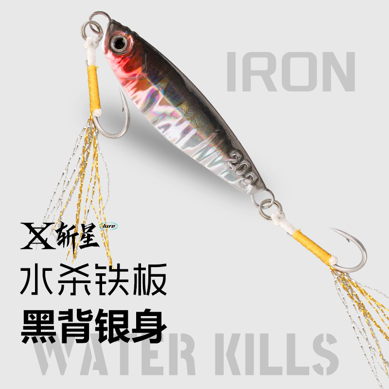 black back silver body