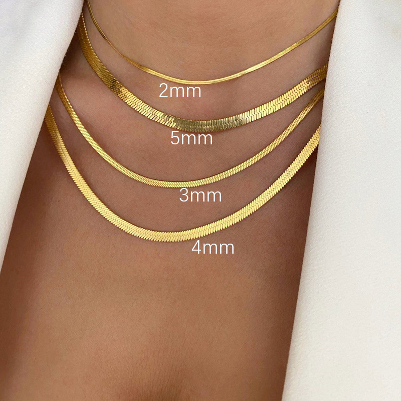 Daily Occasion Titanium Steel Material Blade, Solid Color, Snake Pattern Blade Solid Color Snake Titanium Steel Fashion Necklace