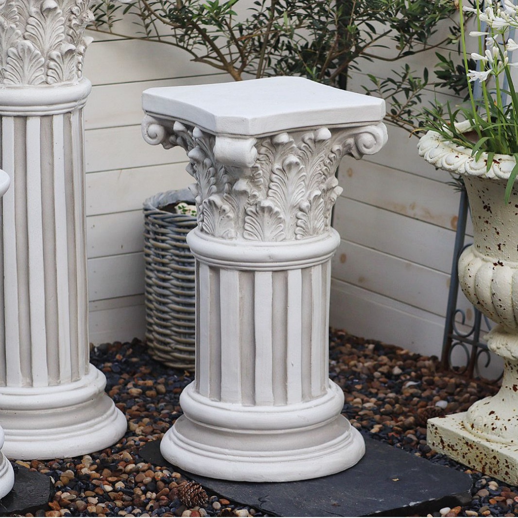 Directo de fábrica Europea columna romana maceta vintage gris colección jardín patio Villa decoración artesanía