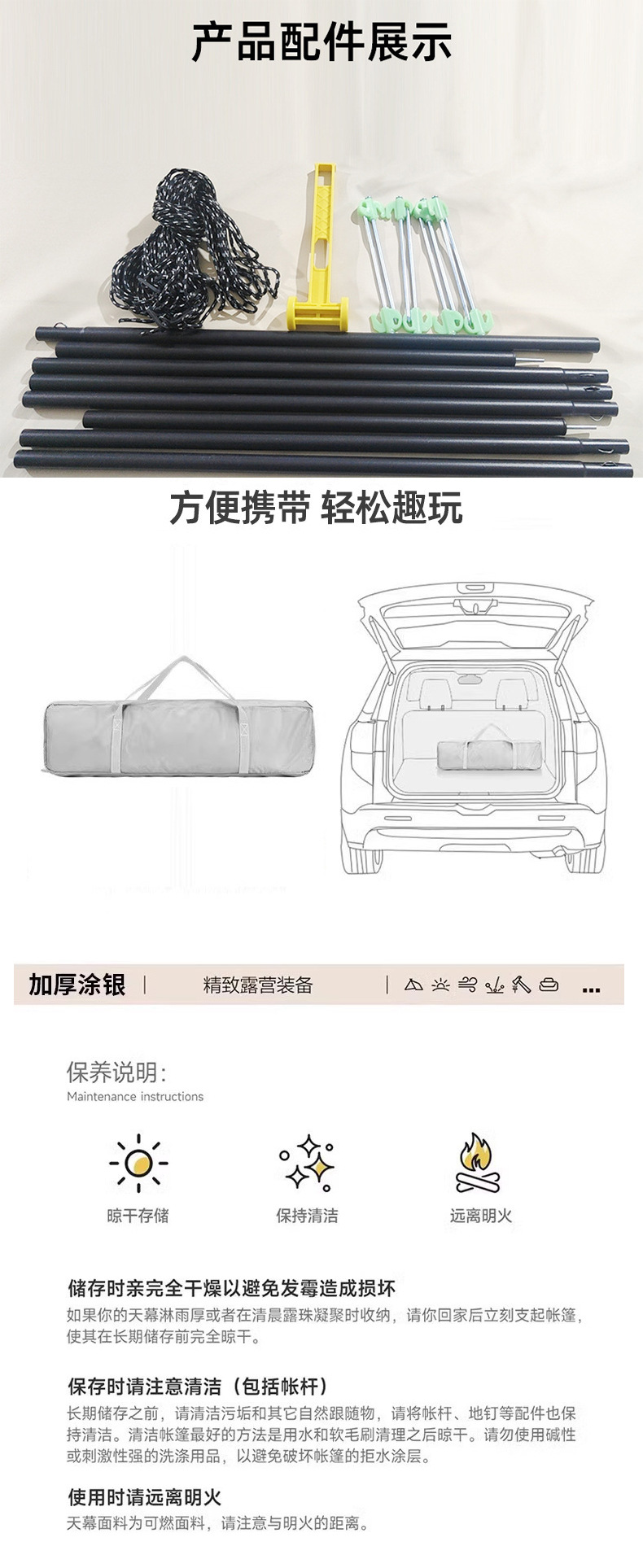 420D Full-Shade Oxford Cloth Canopy Tent Outdoor Picnic Camping Gear Portable Octagonal Butterfly-Shaped Sunshade Canopy