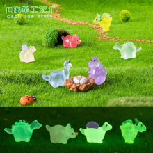 微景观创意发夜光恐龙公仔 DIY苔藓园艺装饰品配件微缩迷你小摆件