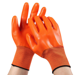 Distribution of special full-hanging PVC labor gloves wear-resistant and durable waterproof oil-resistant double-sided adhesive construction work