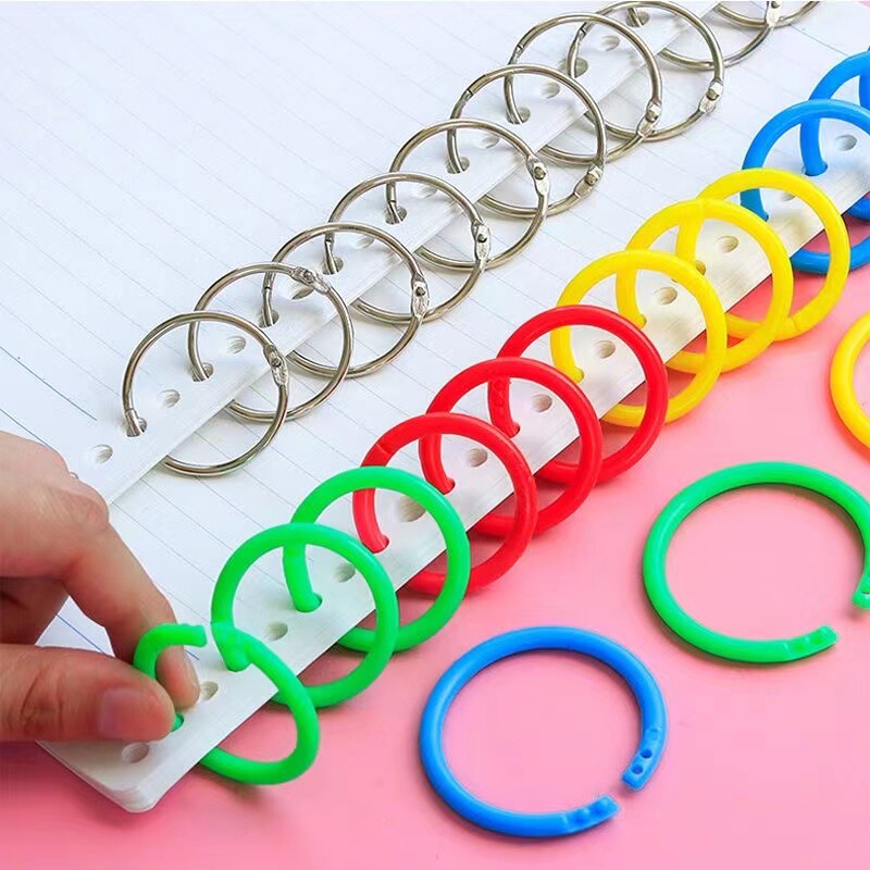Color plastic multifunctional detachable cover loose-leaf paper fixed buckle loose-leaf ring binding ring binder ring coil Color plastic multifunctional detachable cover loose-leaf paper fixed buckle loose-leaf ring binding ring binder ring coil