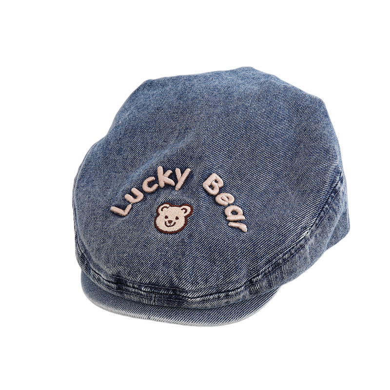 Sombreros para bebés primavera y otoño boinas para niños, gorras de piel de melón para hombres y mujeres, gorras coreanas versátiles de moda hacia adelante 2024 nuevo