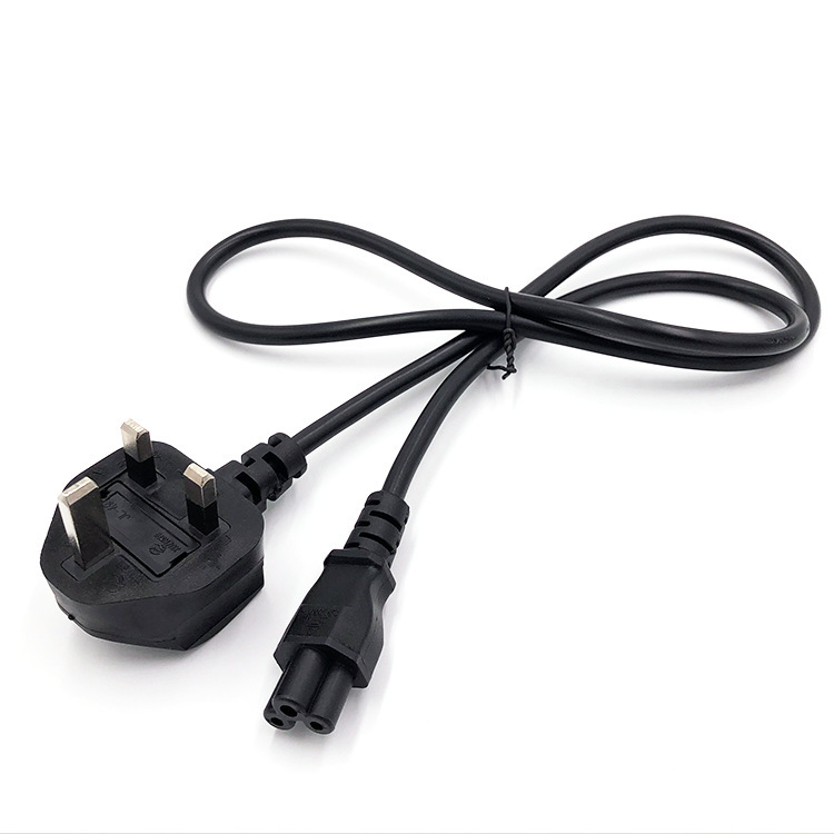 英国梅花尾连接线带保险丝 BS三芯英插电源线 英式IEC电脑电源线