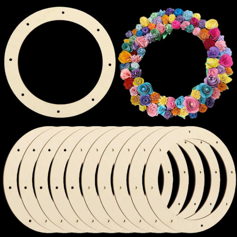 Round Punched Blank Cut Out DIY Garland Wooden Slice Frame Christmas Holiday Decoration Wooden Crafts Round Punched Blank Cut Out DIY Garland Wooden Slice Frame Christmas Holiday Decoration Wooden Crafts