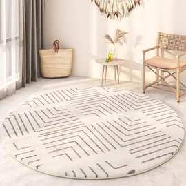 圆形地毯客厅床边仿羊绒轻奢高级加厚沙发茶几毯卧室地毯摩洛哥风