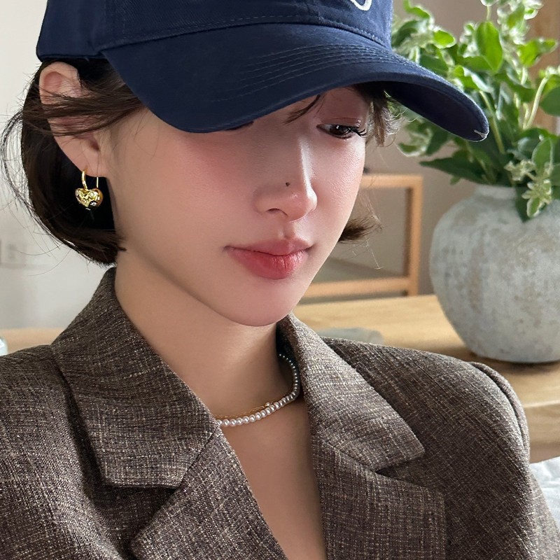 法式温柔星星锆石银针耳钩女百搭气质时尚简约设计感高级爱心耳环|undefined