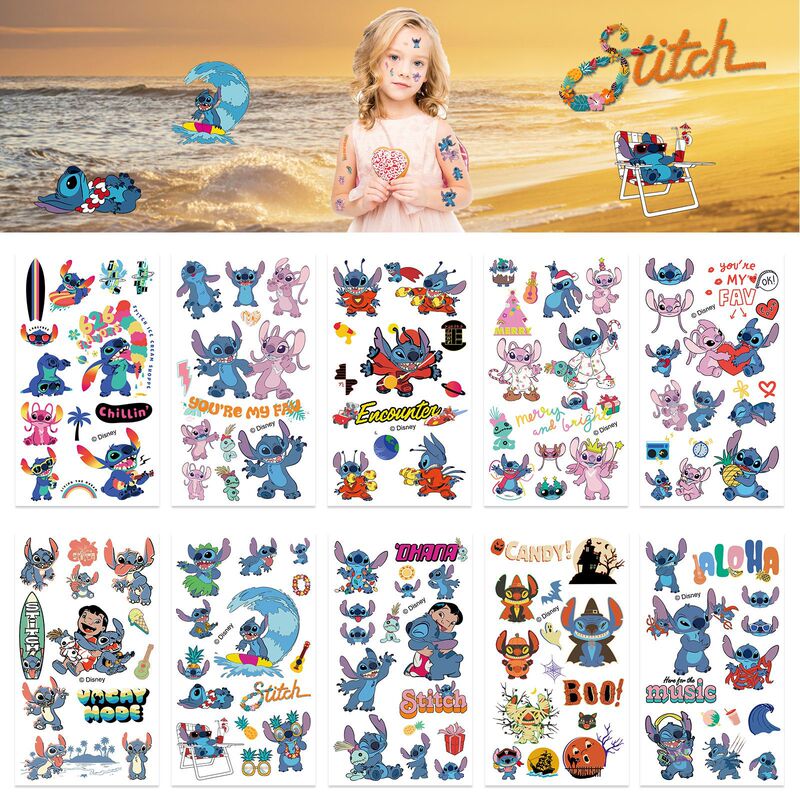 Cross-Border New Cartoon Stitch Tattoo Stickers for Children Cute Stitch Arm Temporary Tattoo Stickers Wholesale Waterproof Cross-Border New Cartoon Stitch Tattoo Stickers for Children Cute Stitch Arm Temporary Tattoo Stickers Wholesale Waterproof