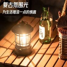 太阳能露营灯复古户外露营灯营地帐篷灯多可充电马灯太阳能庭院灯