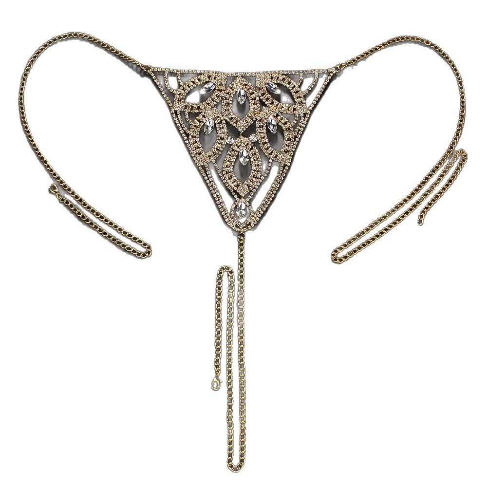 Европейско-американский кроссбордный body chain с rhinestones, блестящее ночное колье, кристаллическая листовая цепочка для женского тела, сексуальное нижнее белье