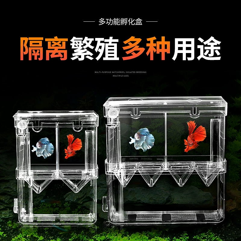 Акриловый изоляционный бокс для разведения гуппи Yee, кислородизированный инкубатор для мальков мелких рыб, прозрачный инкубатор для выведения молоди
