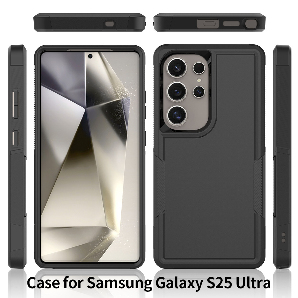 Aplicación transfronteriza Samsung S25Ultra zarpe Funda protectora dos en uno TPU PC Funda para teléfono móvil esmerilada a prueba de caídas de doble capa