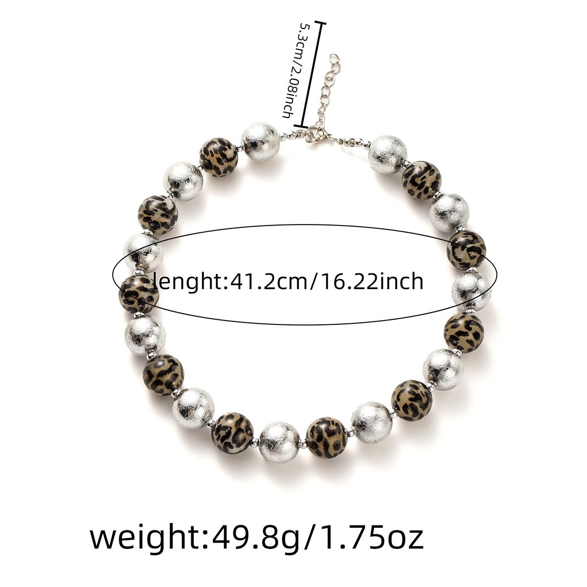 30g Weight Bracelets, Necklace Classification 1 Piece Quantity Holiday, Daily Occasion CCD, Resin Material Leopard Pattern Women's Gender Plating Design Vintage Style Style Vintage Style Leopard CCD Resin Plating Women's Bracelets Necklace 4